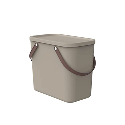 Rotho Albula Aufbewahrungsbox 25l mit Deckel, Kunststoff (PP recycelt), cappuccino, 25l (40.0 x 23.5 x 34.0 cm) von Rotho