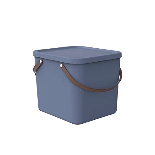 Rotho Albula Aufbewahrungsbox 40l mit Deckel, Kunststoff, Blau, Nicht zutreffend von Rotho