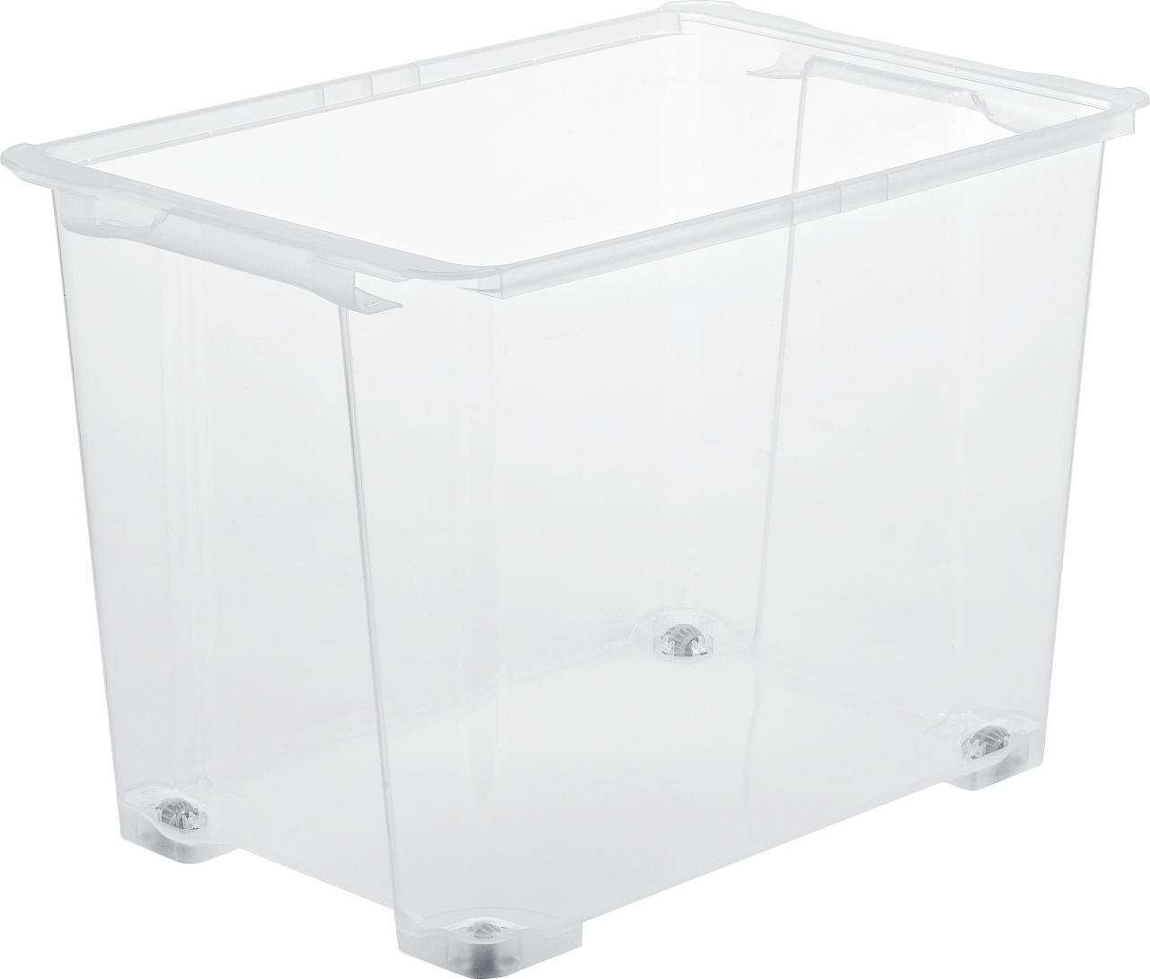 Rotho Aufbewahrungsbox EVO Easy mit Rollen 65 L transparent von Rotho