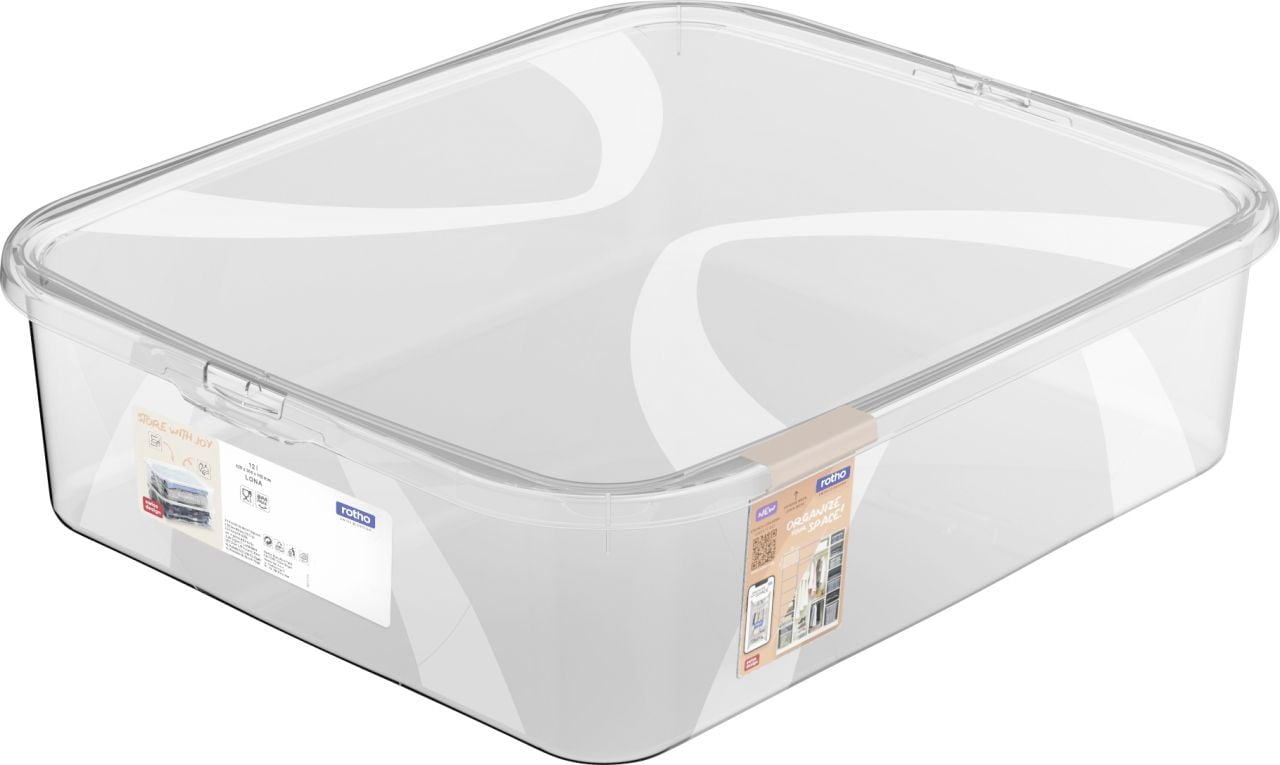Rotho Aufbewahrungsbox Lona inkl. Deckel 12 L transparent von Rotho