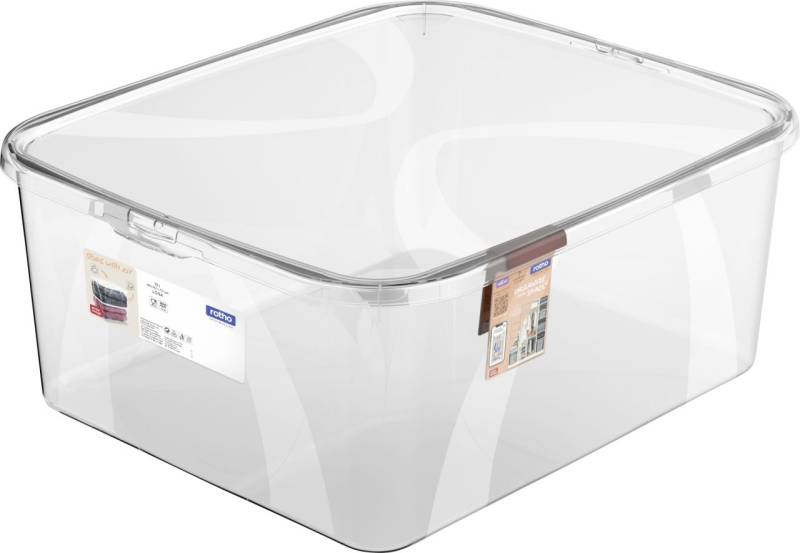 Rotho Aufbewahrungsbox Lona inkl. Deckel 19 L transparent von Rotho