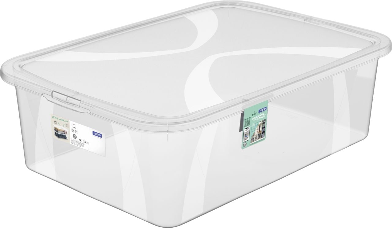 Rotho Aufbewahrungsbox Lona inkl. Deckel 29 L transparent von Rotho