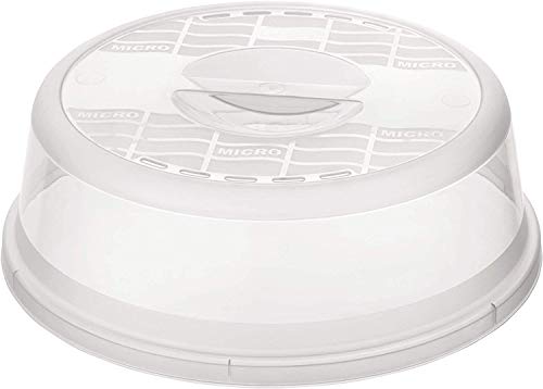 Rotho Basic Mikrowellenabdeckhaube, Kunststoff (PP) BPA-frei, transparent, (26.5 x 26.5 x 6.5 cm) von Rotho