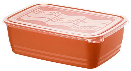 Rotho Eco Mikrowellendose 3.7l mit Deckel, Kunststoff (PP) BPA-frei, rot/transparent, 3.7l (29.5 x 20.0 x 9.2 cm) von Rotho