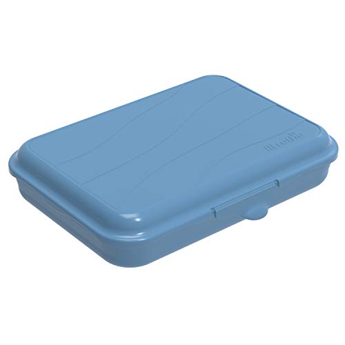 Rotho Fun Vesperdose 0.75l mit Klickverschluss, Kunststoff (PP) BPA-frei, blau, 0.75l (19.5 x 14.5 x 4.0 cm) von Rotho