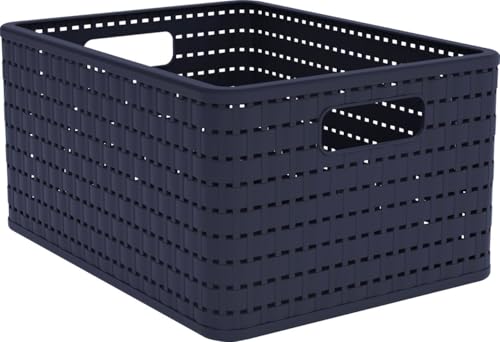 Rotho Korb Country A4, 18 L midnight blau Boxen, Körbchen & Kisten von Rotho