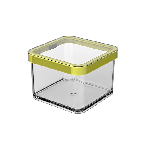 Rotho Loft Vorratsdose 0.5l mit Deckel, lebensmittelechter Kunststoff (SAN) BPA-frei, grün/transparent, 0.5l (10.0 x 10.0 x 7.2 cm) von Rotho