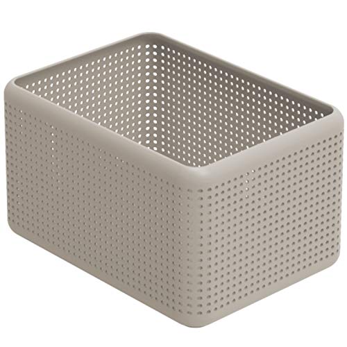 Rotho Madei Aubewahrungsbox 13l, Kunststoff (PP recycelt) BPA-frei, cappuccino, 13l (32.6 x 23.8 x 18.8 cm), Beige von Rotho