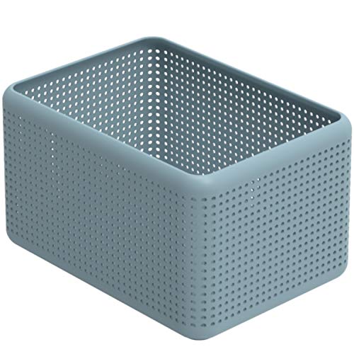 Rotho Madei Aufbewahrungskiste 13l, Kunststoff (PP recycelt) BPA-frei, blau, 13l (32.6 x 23.8 x 18.8 cm) von Rotho