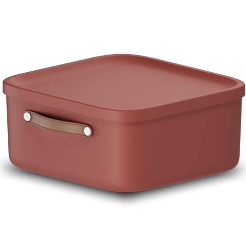 Rotho Maloja Aufbewahrungsbox 20 l, Kunststoff, rot, 20 (39.5 x 38.0 x 17.7 cm) von Rotho