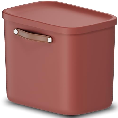 Rotho Maloja Aufbewahrungsbox 25 l, Kunststoff, rot, 25 (39.5 x 26.5 x 34.0 cm) von Rotho
