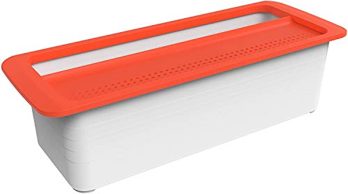 Rotho Memory Microwave Pastakocher 1.8l mit Deckel für die Mikrowelle, Kunststoff (PP) BPA-frei, rot/weiss, 1.8l (29.7 x 11.3 x 8.3 cm) von Rotho
