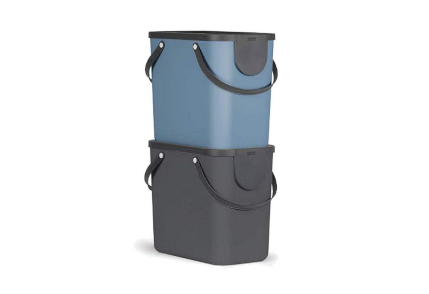 ROTHO Mülltrennsystem Albula 2er-Set Mülltrennungssystem 25l für die Küche, Kunststoff (PP) BPA-frei, Aus rezykliertem Kunststoff von ROTHO