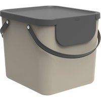 Rotho Müllsystem »Albula«, Klappdeckel, 40 l, Kunststoff - beige von Rotho