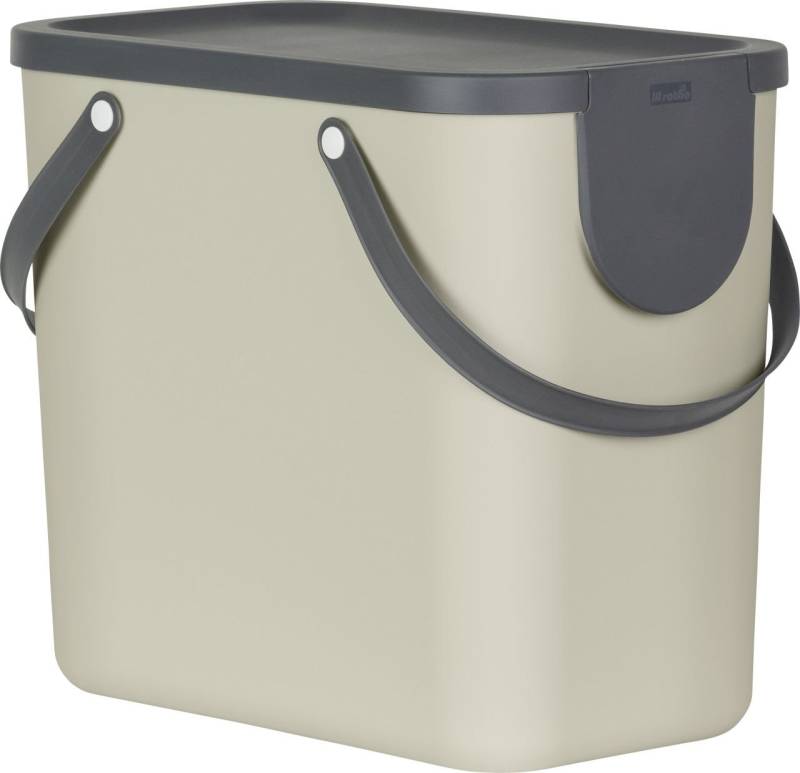 Rotho Mülltrennungssystem Albula 25 L cappuccino Recyclingbehälter von Rotho