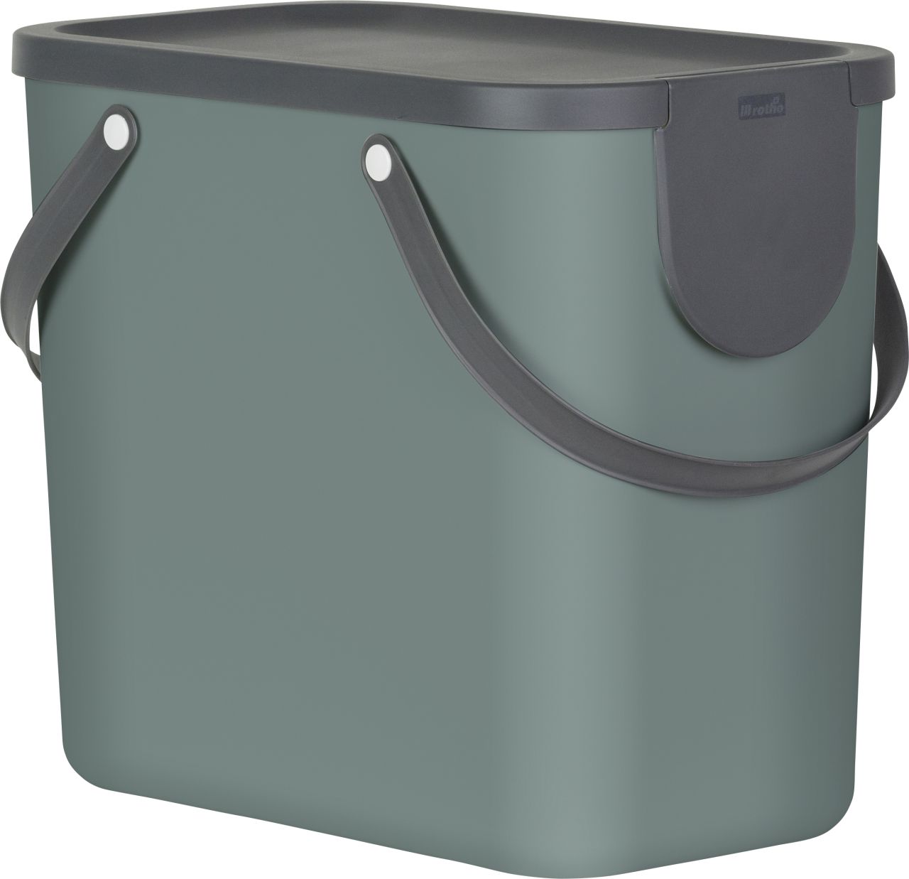 Rotho Mülltrennungssystem Albula 25 L mistletoe green Recyclingbehälter von Rotho
