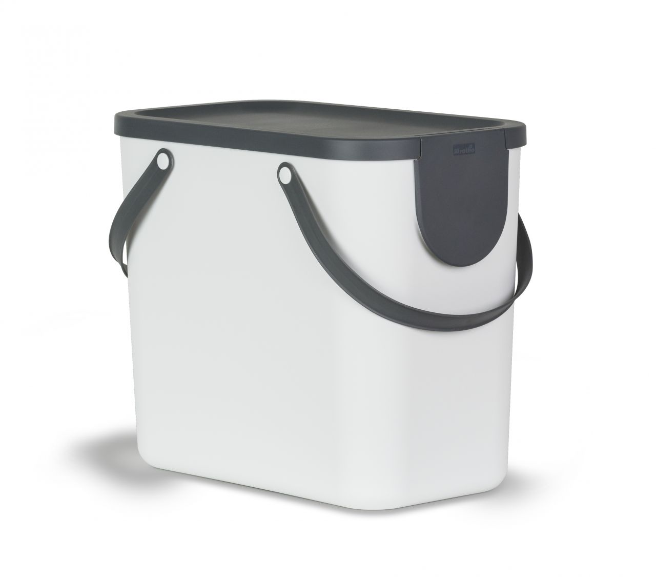 Rotho Mülltrennungssystem Albula 25 L mistletoe white Recyclingbehälter von Rotho