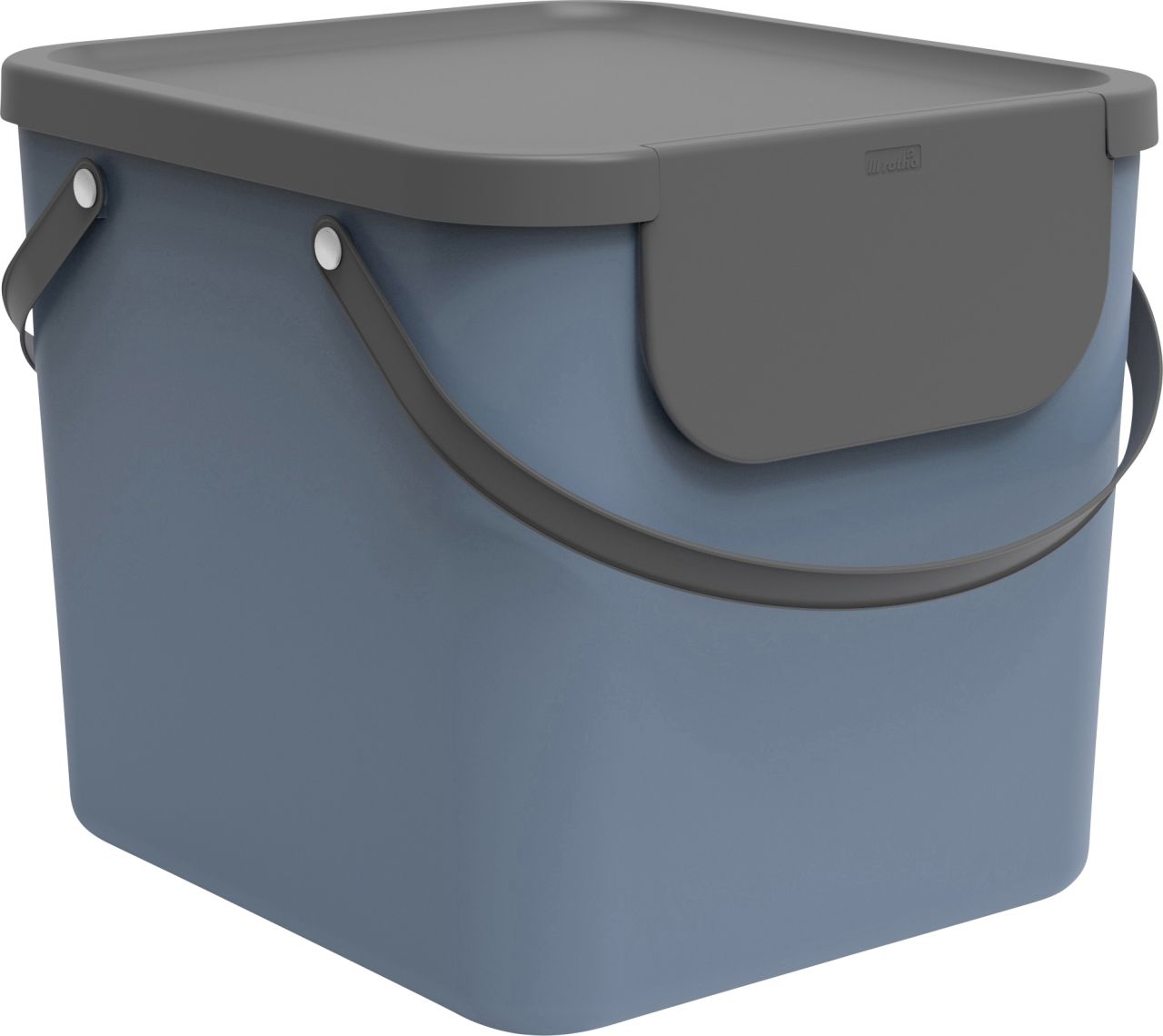 Rotho Mülltrennungssystem Albula 40 L horizon blue Recyclingbehälter von Rotho