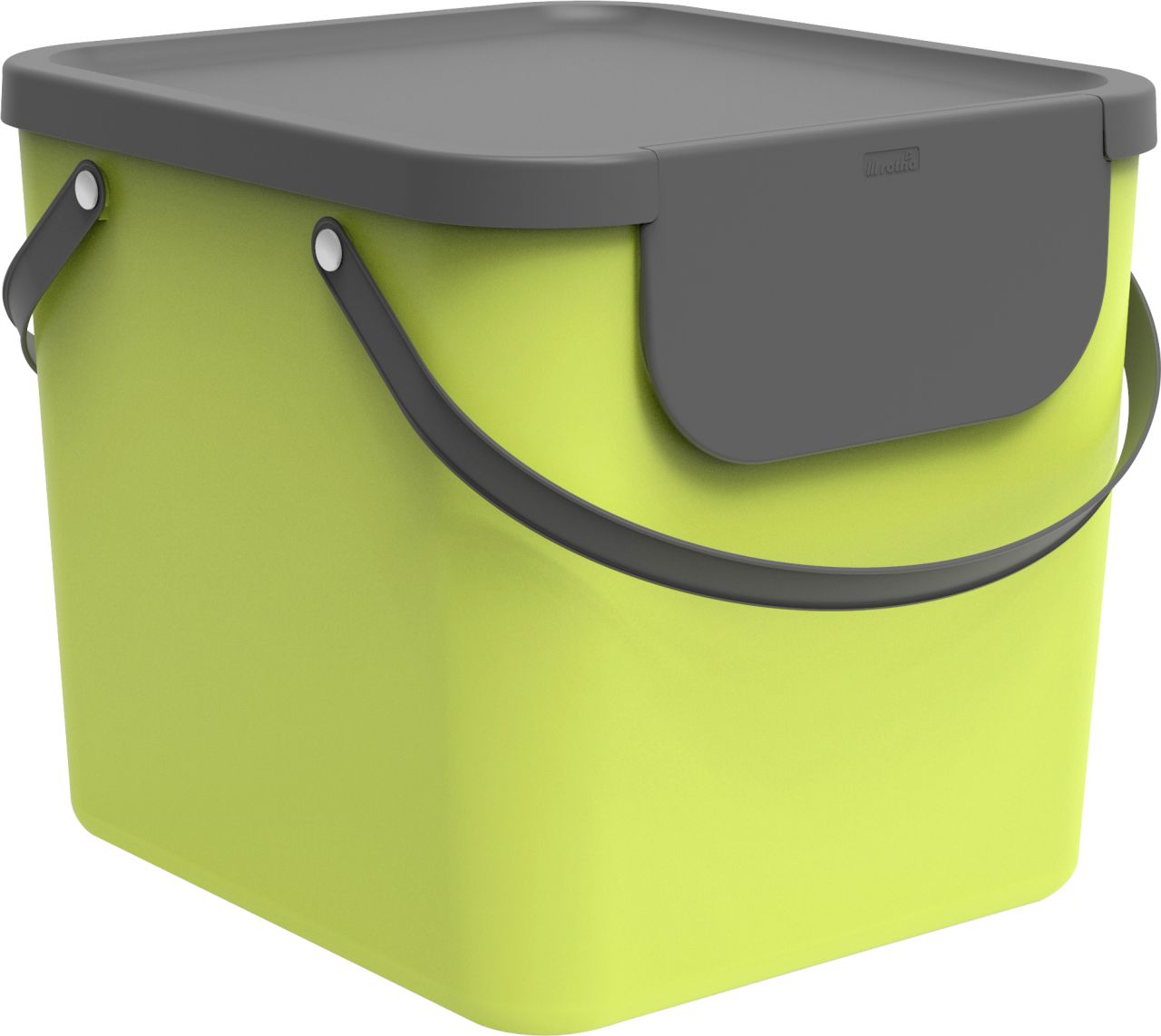 Rotho Mülltrennungssystem Albula 40 L limegrün Recyclingbehälter von Rotho