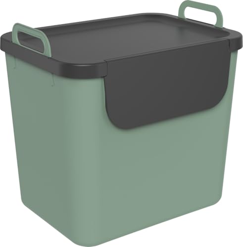 Rotho Mülltrennungssystem Jive 30 L grünschwarz Recyclingbehälter von Rotho