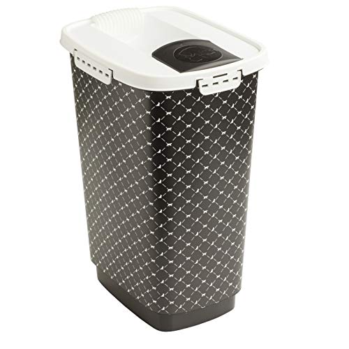 Rotho MyPet Cody Tierfutterbehälter 25l mit Deckel, lebensmittelechter Kunststoff (PP) BPA-frei, schwarz, 25l von Rotho