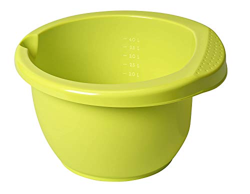 Rotho Onda Rührschüssel 4l, Kunststoff (PP) BPA-frei, grün, 4l (28,5 x 28,0 x 16,5 cm) von Rotho