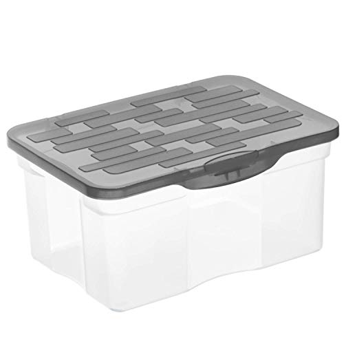 Rotho Ranger Aufbewahrungsbox 4.2l mit Deckel, Kunststoff (PP) BPA-frei, anthrazit, A5/4.2l (26.5 x 19.0 x 12.5 cm) von Rotho