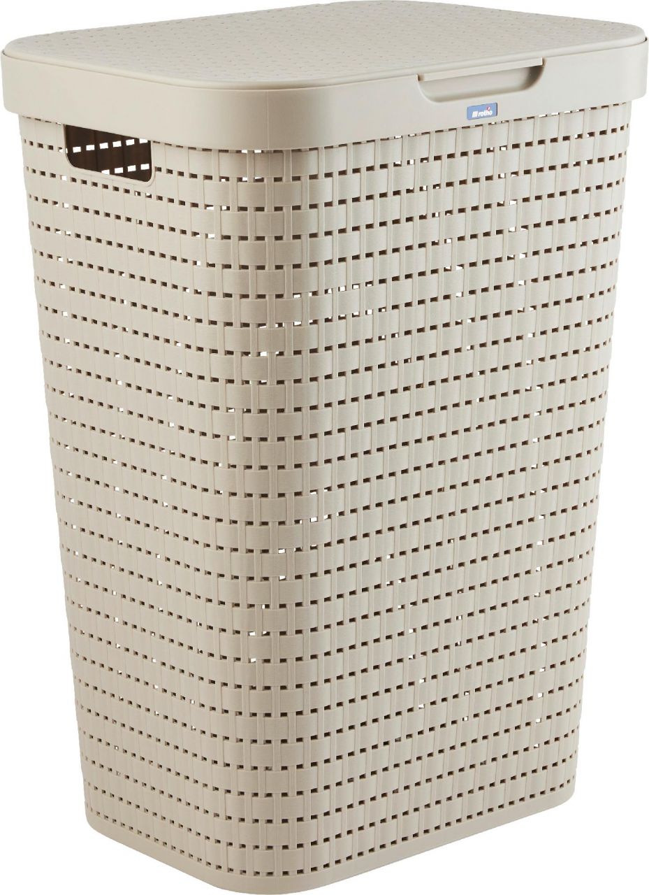 Rotho Wäschesammler Country, 55 L cappuccino von Rotho