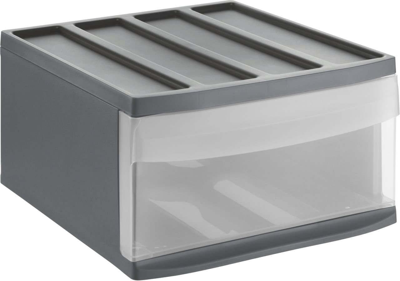 Rotho Schubladenbox Mono Systemix L 1 Schub anthrazit von Rotho