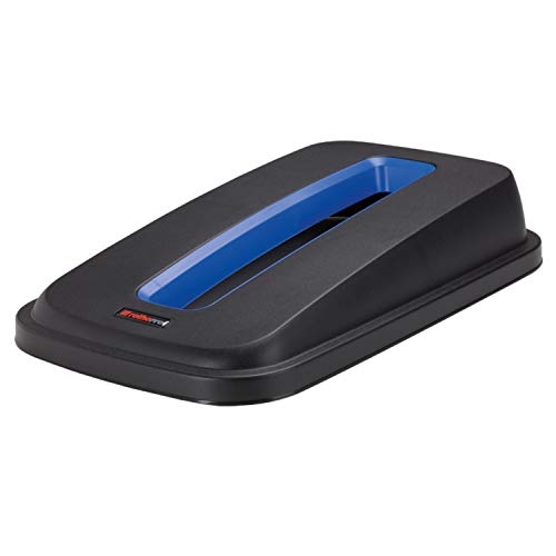 RothoPro Selecto Premium Deckel für Selecto Premium Mülleimer, 55l/70l ideal für Papier, Kunststoff (PP) BPA-frei, schwarz/blau, (49.0 x 29.0 x 9.0 cm) von Rotho