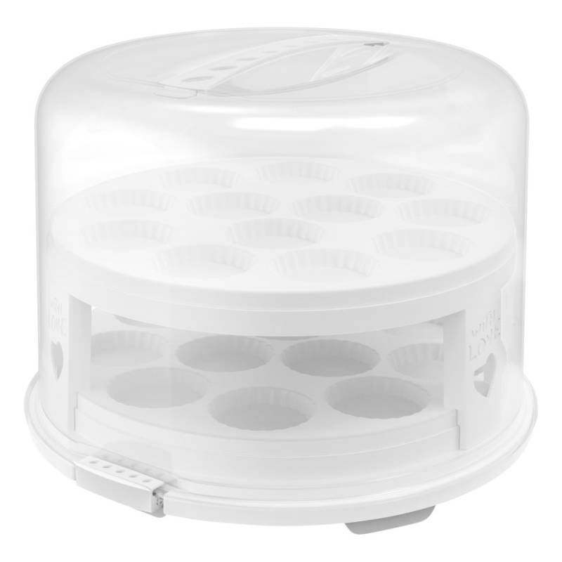 Rotho Tortenglocke mit Trays Fresh Ø 26 x 36 cm weiß von Rotho