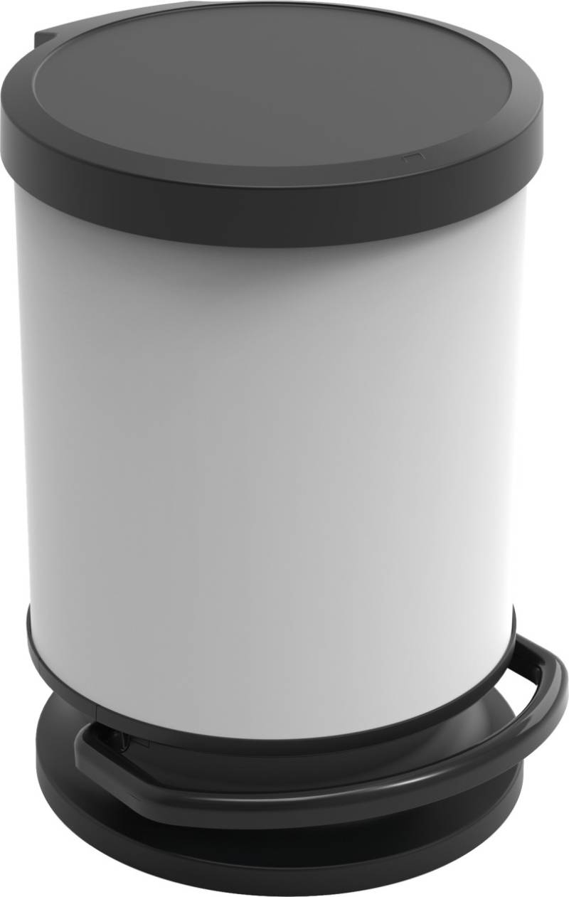 Rotho Treteimer Paso 20 L rund schwarzweiß von Rotho