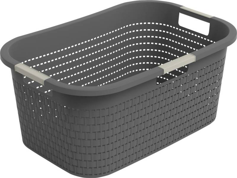 Rotho Wäschekorb Country, 40 L anthrazit von Rotho