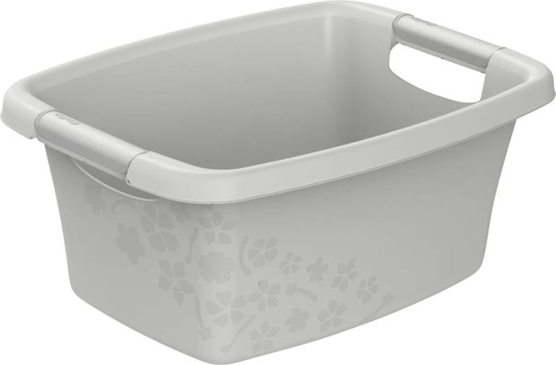 Rotho Wäschewanne Flowers 12 L kühles grau von Rotho