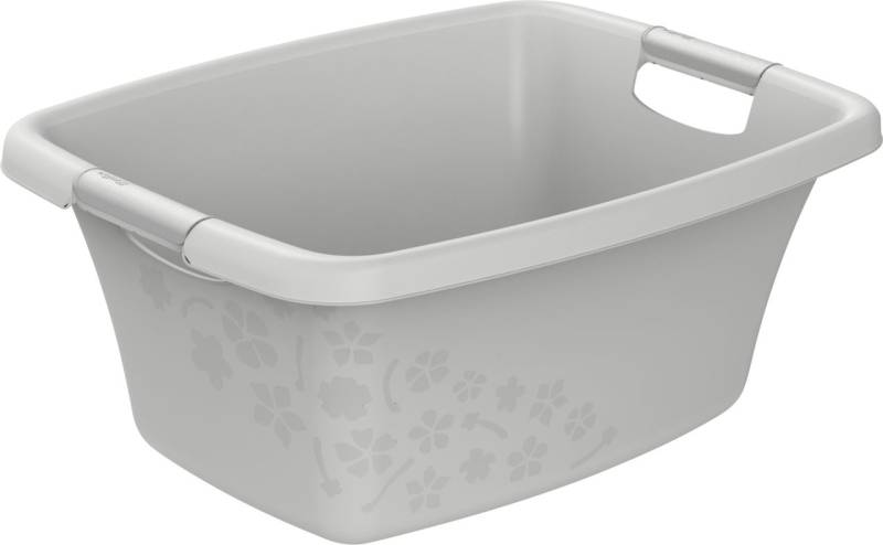 Rotho Wäschewanne Flowers 25 L kühles grau von Rotho