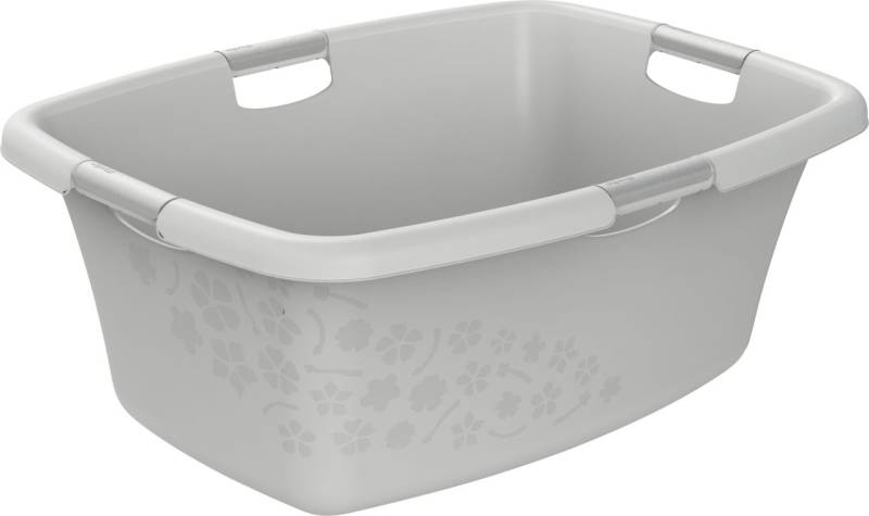 Rotho Wäschewanne Flowers 50 L kühles grau von Rotho