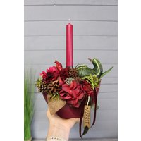 Tischgesteck Herbst Mit Kürbis Und Kerze Tischgesteck Herbst Mit Kürbis Und Kerze von Rotkopfdesign