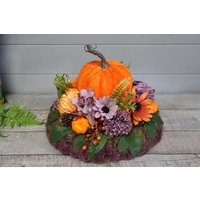 Tischkranz Herbst Orange Lila von Rotkopfdesign
