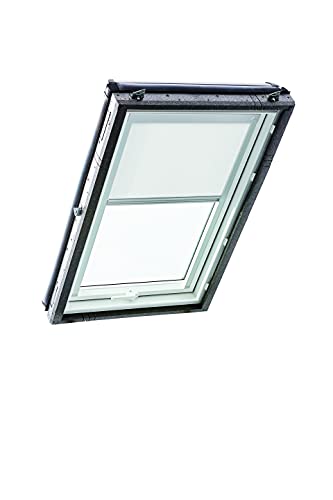 Original Roto Rollo Exclusiv ZRE für Roto Dachfenster Tageslichtrollo Führungsschiene Silber Für Roto Dachfenster der Baureihe Designo R4/R7 und Classic 43/73 mit Größe 065/118 | 06/11 Farbe Weiß von Roto