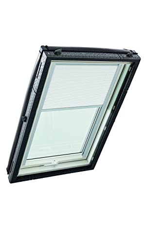 Original Roto Faltstore ZFA Faltrollo für Roto Dachfenster Führungsschiene Silber Plissee für Roto Dachfenster der Baureihe Designo R4/R7 und Classic K 43/73 mit Größe 065/118 | 06/11 Farbe Weiß von Roto