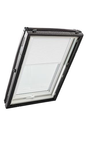 Original Roto Faltstore ZFA Faltrollo für Roto Dachfenster Führungsschiene Weiß Plissee für Roto Dachfenster der Baureihe Designo R4/R7 und Classic K 43/73 mit Größe 054/078 | 05/07 Farbe Weiß von Roto