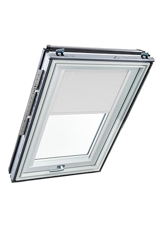 Original Roto Faltstore ZFA Faltrollo für Roto Dachfenster Führungsschiene Weiß Plissee für Roto Dachfenster der Baureihe Designo R6/R8, i8 und Classic K 64/84 mit Größe 054/098 | 05/09 Farbe Weiß von Roto