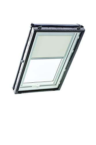 Original Roto Rollo Exclusiv ZRE für Roto Dachfenster Tageslichtrollo Führungsschiene Silber Für Roto Dachfenster Baureihe Designo R4/R7 und Classic 43/73 mit Größe 074/118 | 07/11 Farbe Hellgrau von Roto