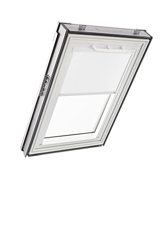 Original Roto Verdunkelungsrollo ZRV - Nahezu vollständige Verdunkelung - Führungsschiene Weiß - Für Dachfenster der Baureihe Q - Größe 066/098 | 06/09 - Stofffarbe Weiß von Roto