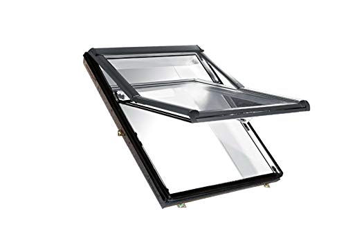 Roto Designo R75 K Dachfenster Hoch-Schwingfenster aus Kunststoff mit Eindeckrahmen (Eindeckrahmen: ZIE, 65 x 118) von Roto