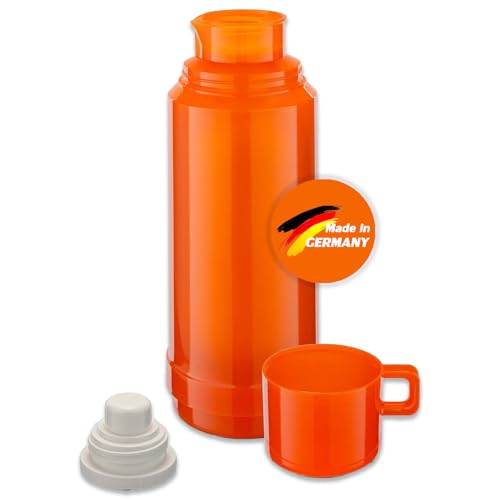 Rotpunkt Premium Isolierkanne I Thermobecher 1L Made in Germany I Thermoflasche hält bis zu 24std heiß I 60 - Glossy orange von ROTPUNKT