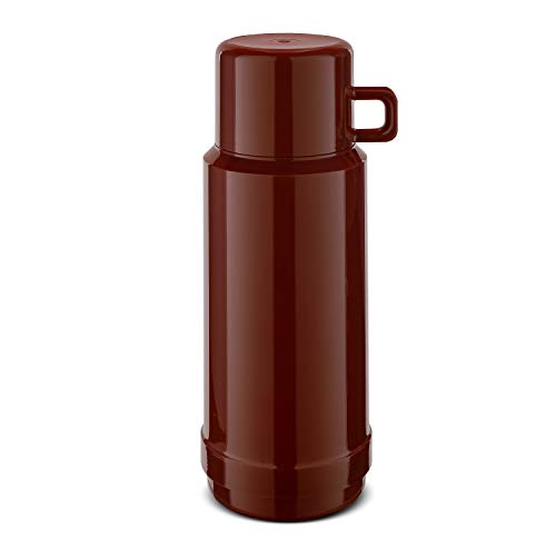 ROTPUNKT Isolierflasche 60 JESPER 1,0 l | Zweifunktions-Drehverschluss | BPA Frei - gesundes Trinken | Made in Germany | Warm + Kalthaltung | Glaseinsatz | maroon von ROTPUNKT