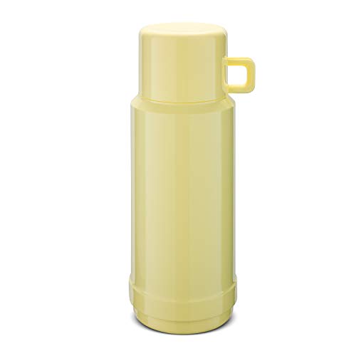 ROTPUNKT Isolierflasche 1 Liter mit integriertem Becher - Hochwertige Isolierkanne Made in Germany I Bis zu 24 h heiß & 36 h kalt (Jesper 60, Vanilla) von ROTPUNKT