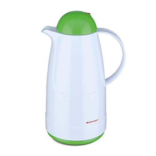 ROTPUNKT Isolierkanne 215 Christine 1,5 l | Zweifunktions-Drehverschluss | BPA Frei- gesundes Trinken | Made in Germany | Warm+Kalthaltung | Polar/Electric Grashopper von ROTPUNKT