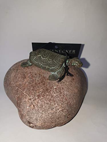 Rottenecker Bronzefigur Schildkröte auf Stein von Rottenecker